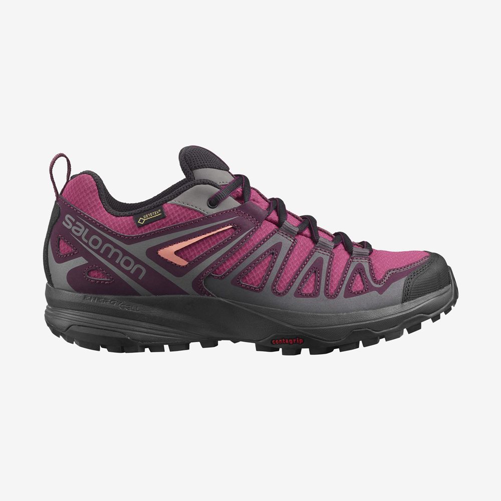 Salomon Israel X CREST GORE-TEX - Womens Hiking Shoes - Purple (XWFD-79803)